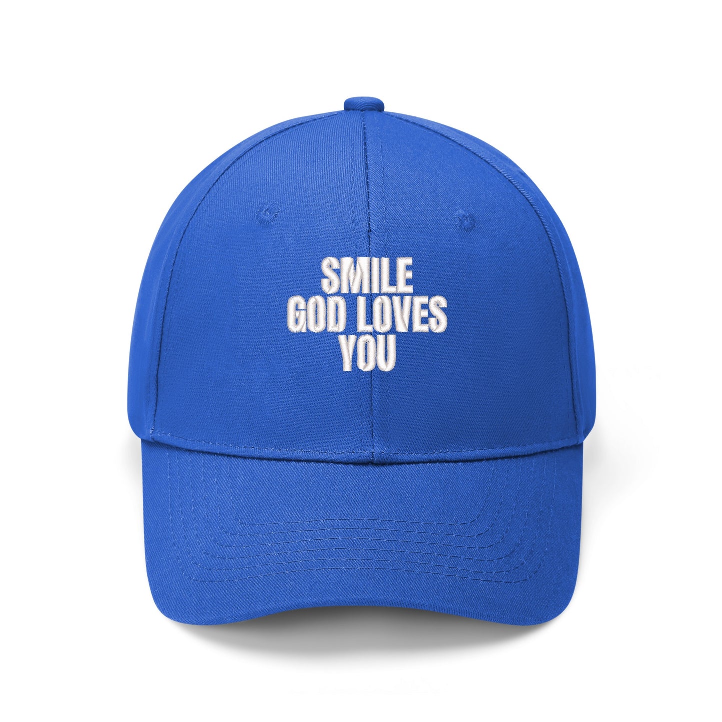 Smile God Loves You Embroidered Baseball Hat