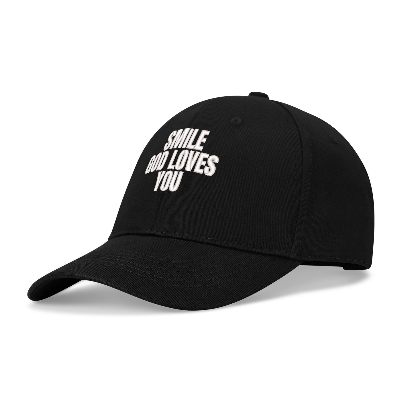 Smile God Loves You Embroidered Baseball Hat