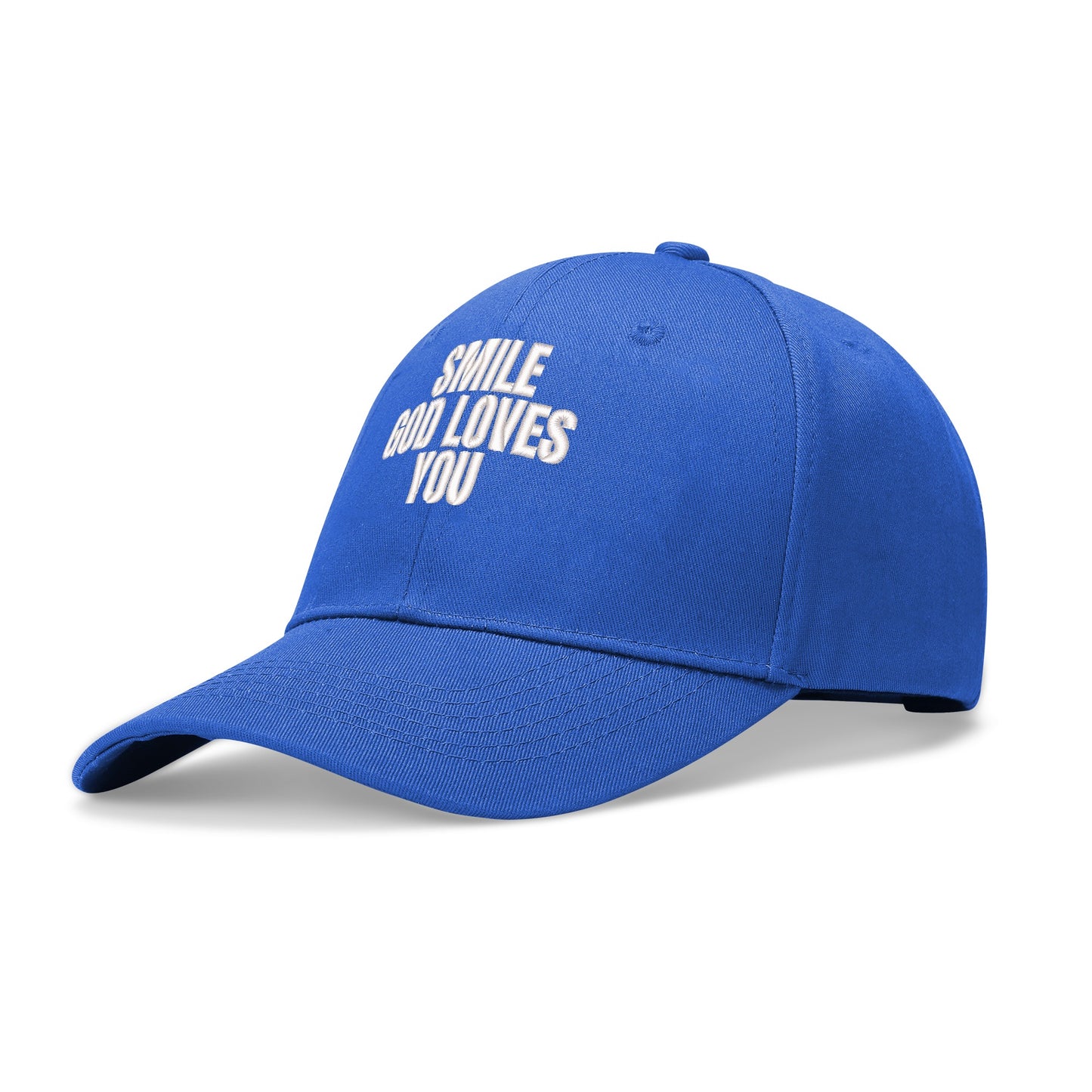 Smile God Loves You Embroidered Baseball Hat