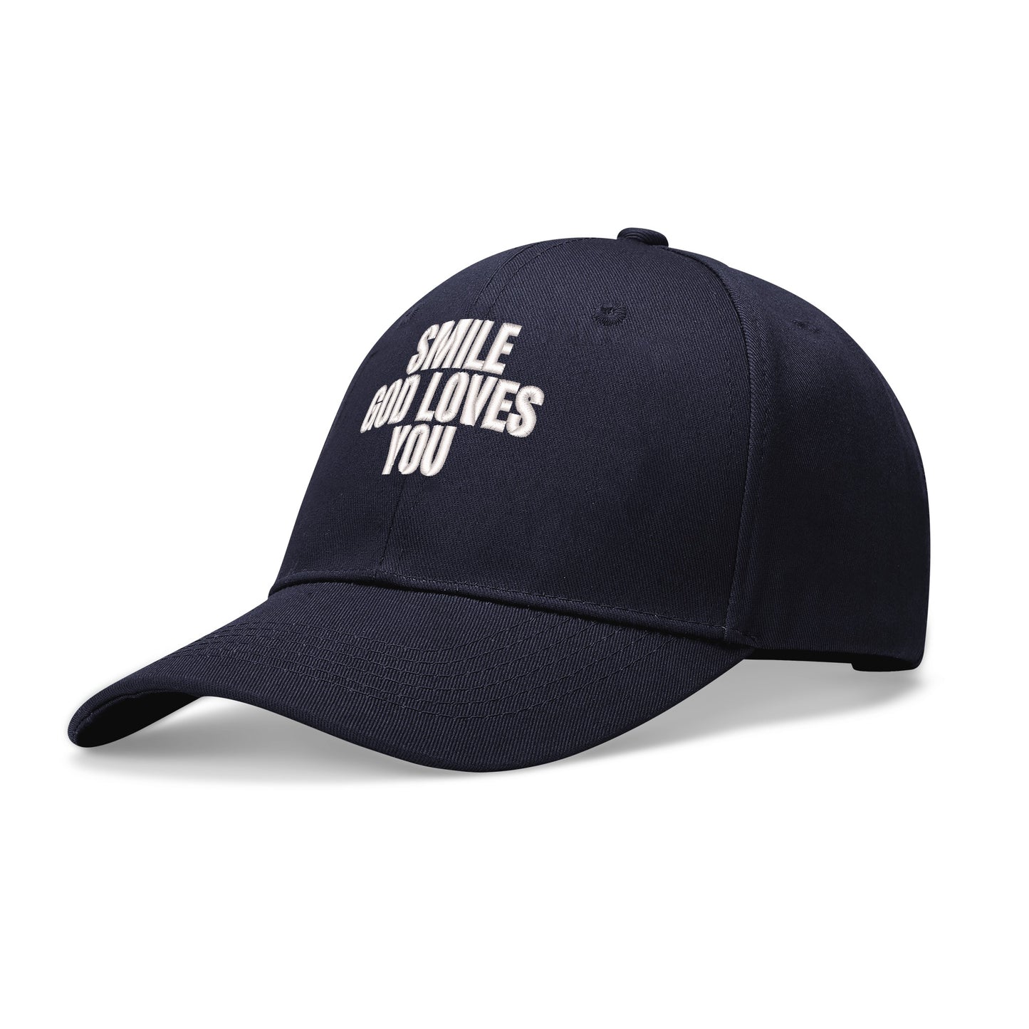 Smile God Loves You Embroidered Baseball Hat