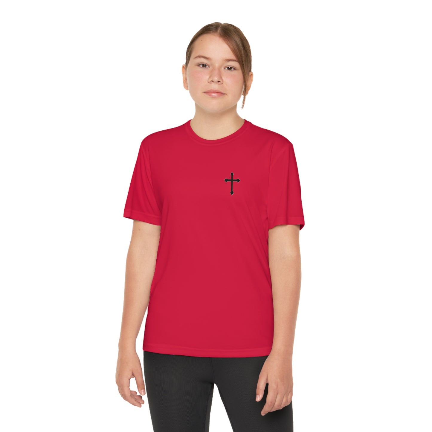 Kids Smile God Loves You Moisture Wicking Tee