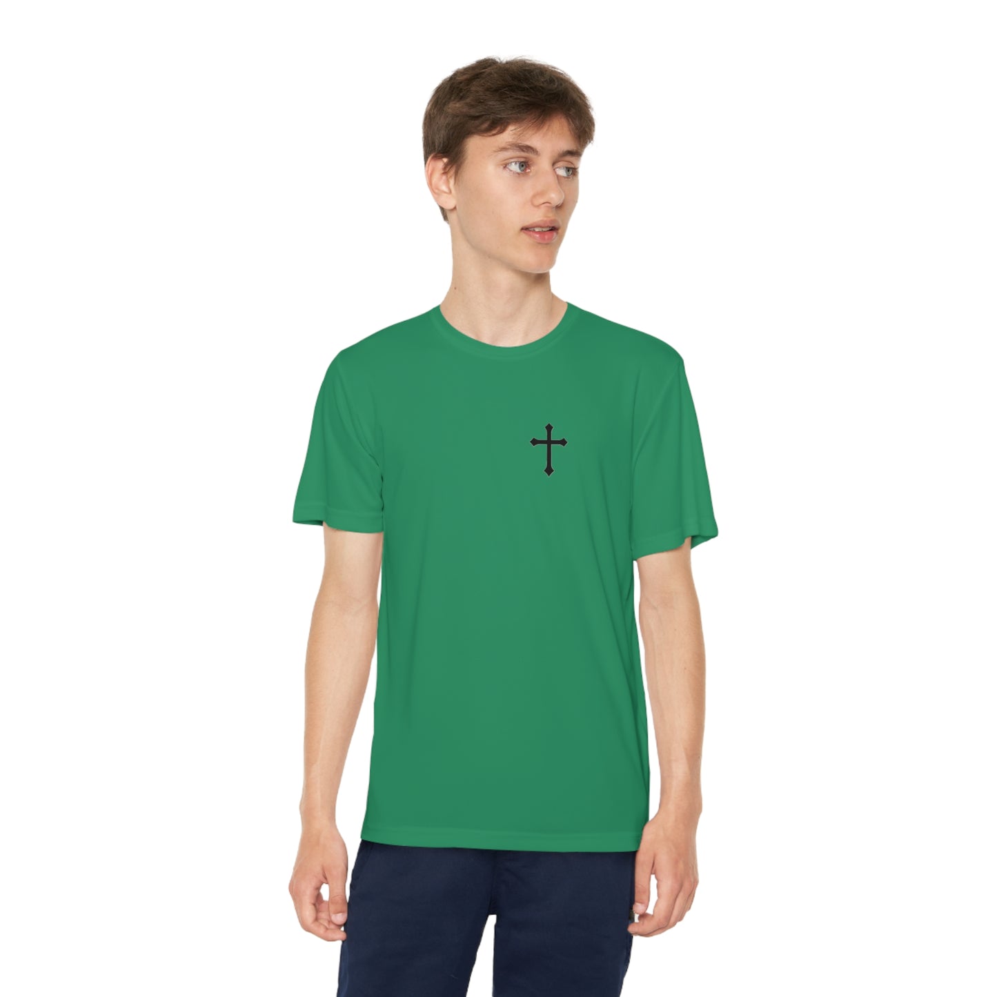 Kids Smile God Loves You Moisture Wicking Tee