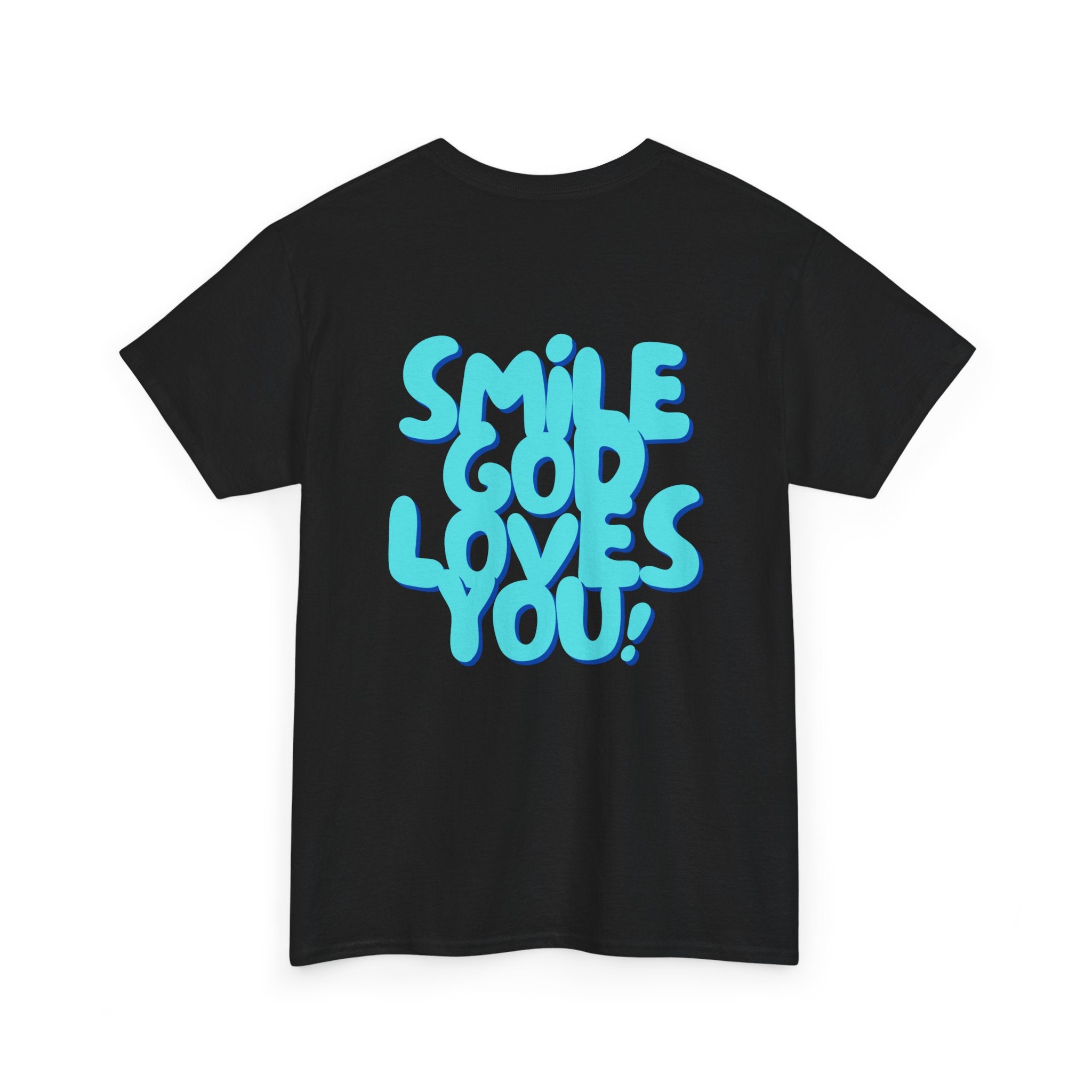 Smile God Loves You Bubble Letter Tee