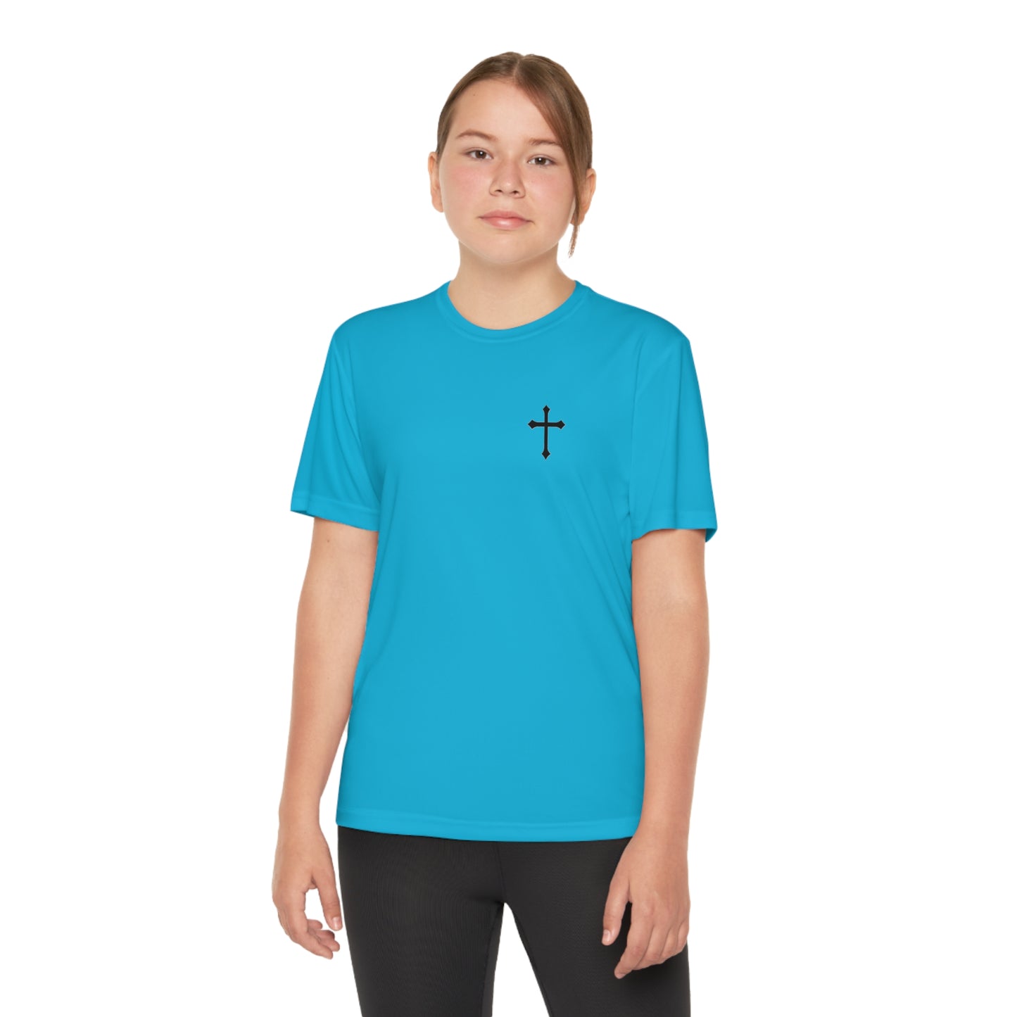 Kids Smile God Loves You Moisture Wicking Tee