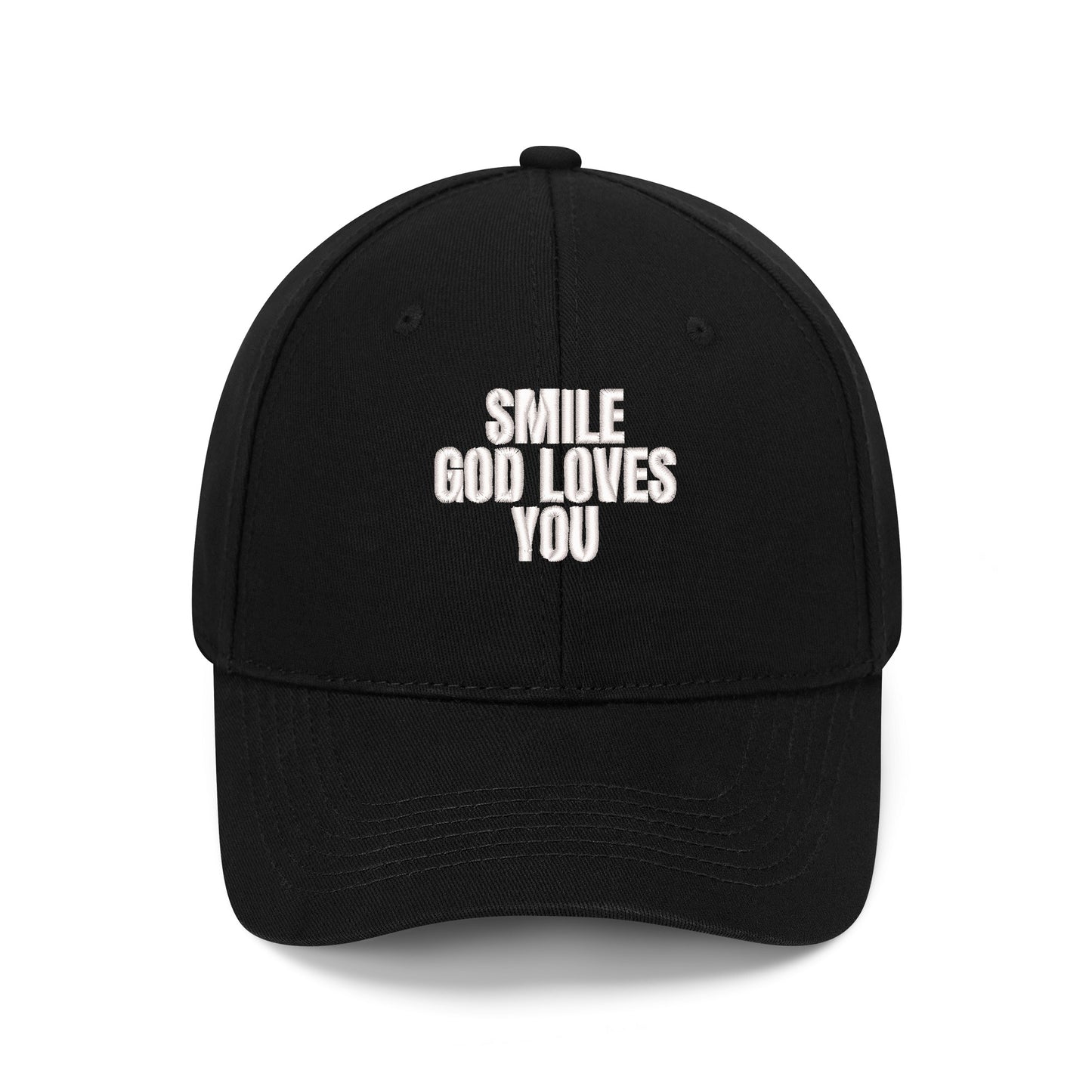 Smile God Loves You Embroidered Baseball Hat