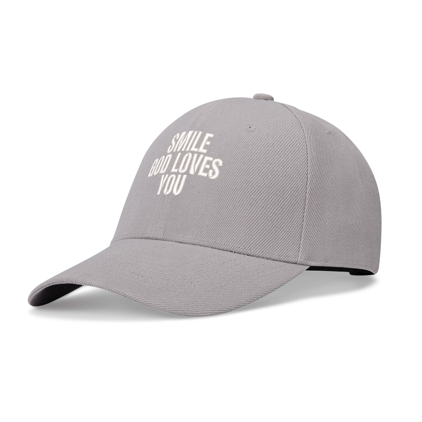 Smile God Loves You Embroidered Baseball Hat