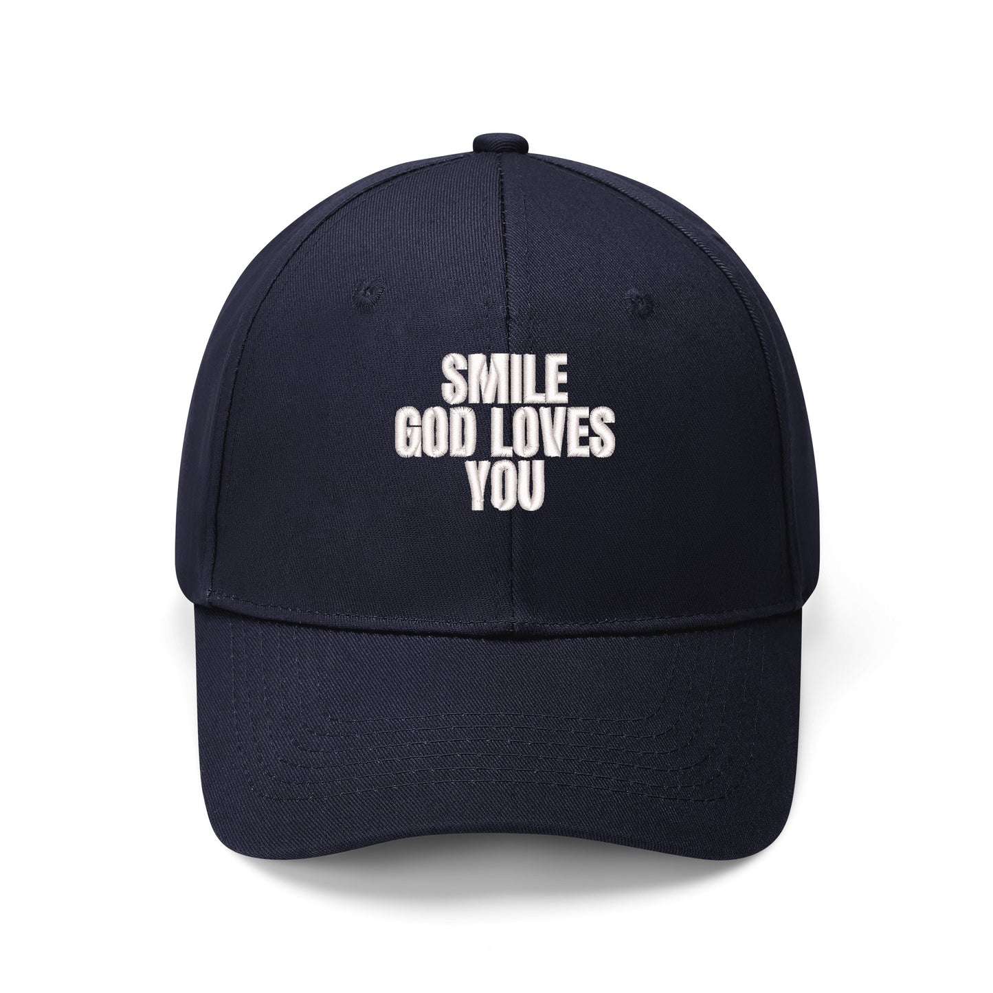 Smile God Loves You Embroidered Baseball Hat