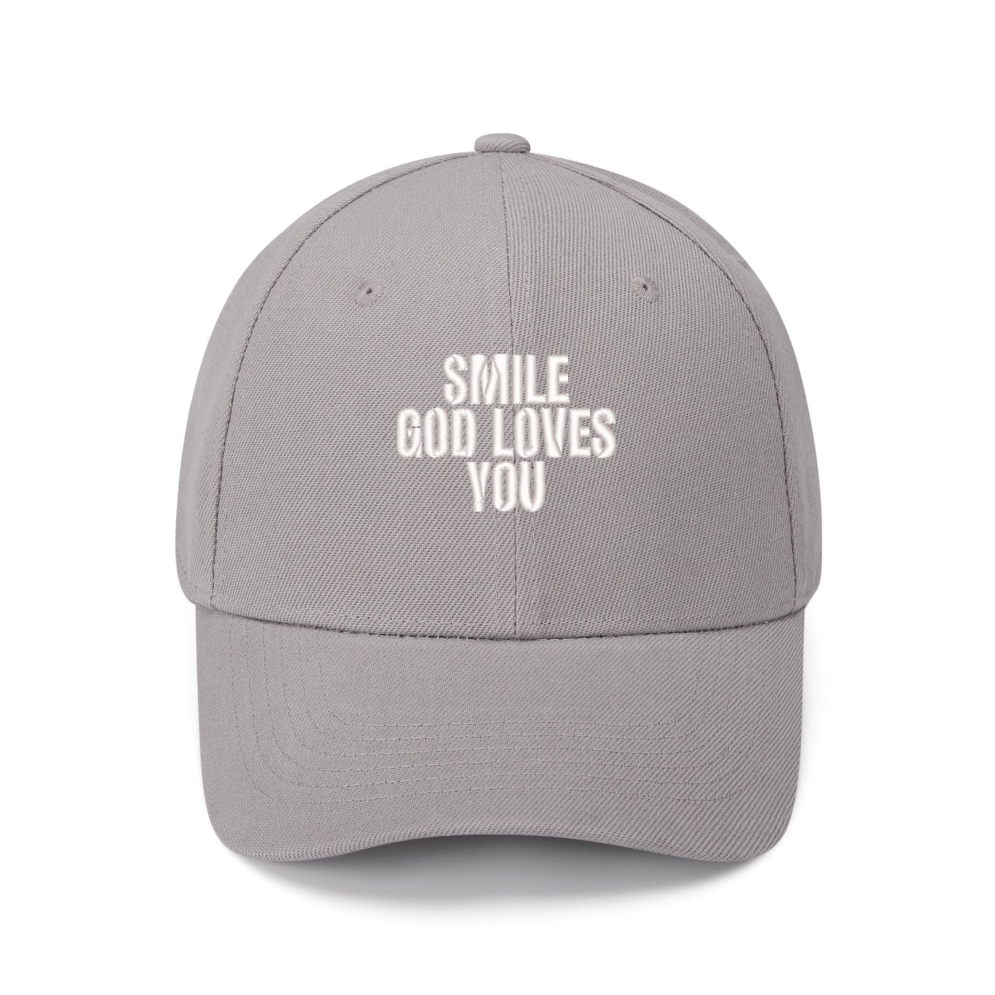 Smile God Loves You Embroidered Baseball Hat