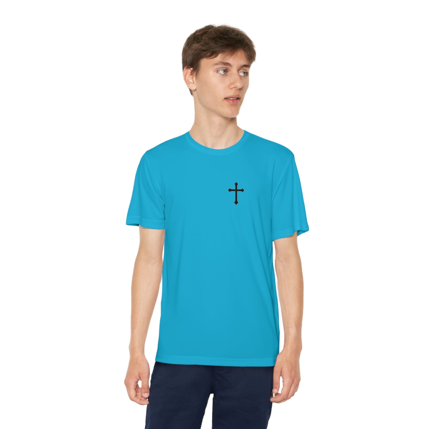 Kids Smile God Loves You Moisture Wicking Tee