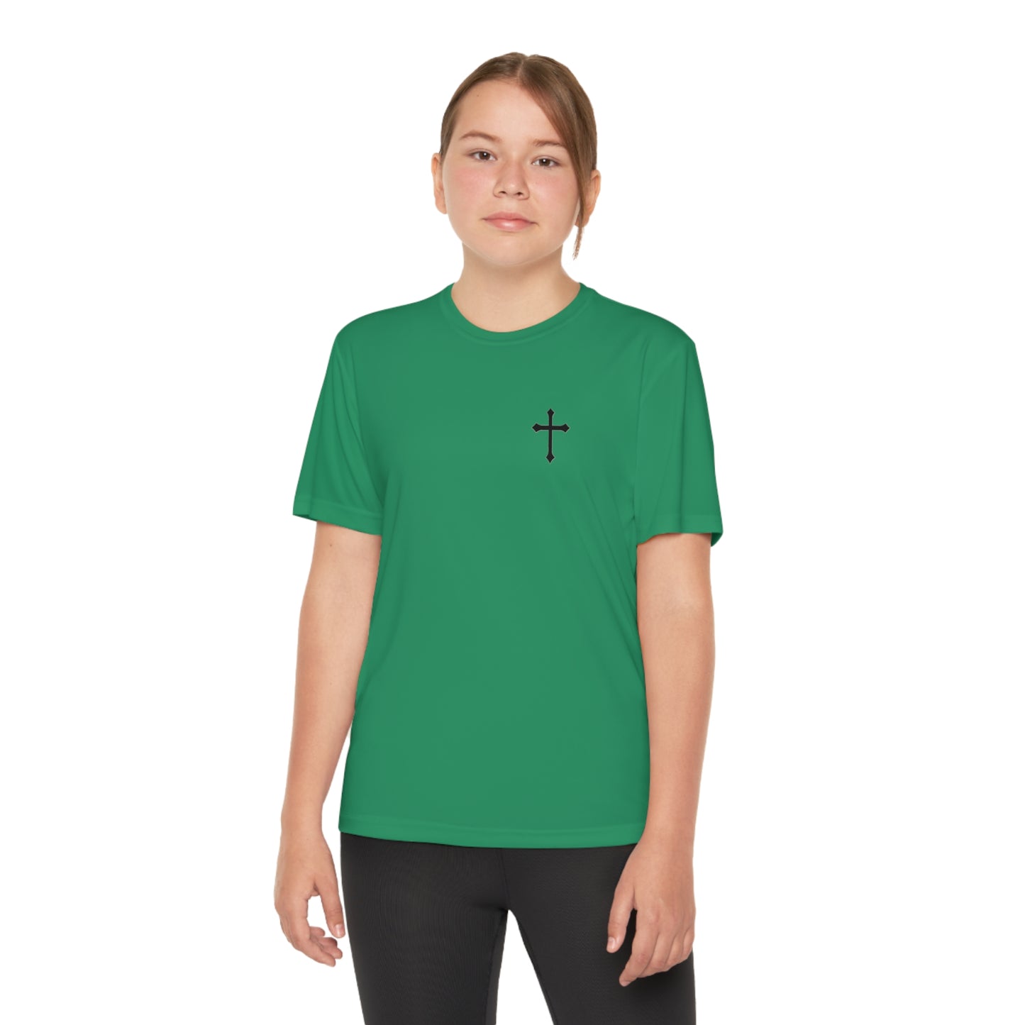 Kids Smile God Loves You Moisture Wicking Tee