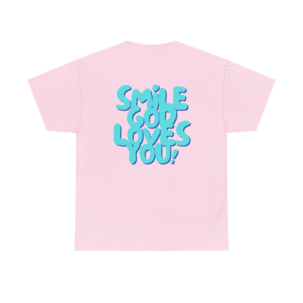Smile God Loves You Bubble Letter Tee
